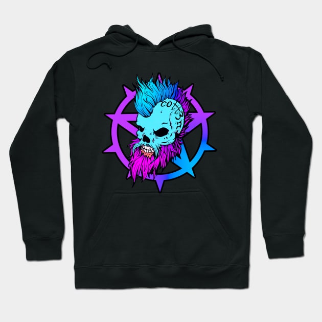 Mother F*ckin Skull Beard Hoodie by cott3n